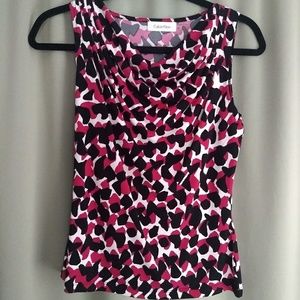 Calvin Klein Sleeveless Cowl Neck Blouse